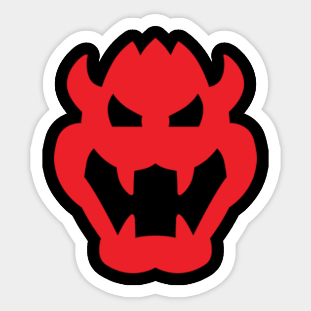 Bowser Logo Bowser Sticker TeePublic